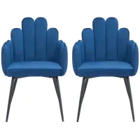 Noosa Dining Chair (Set of 2) in Navy by Zuo Modern
