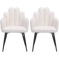 Noosa Dining Chair (Set of 2) in Ivory by Zuo Modern