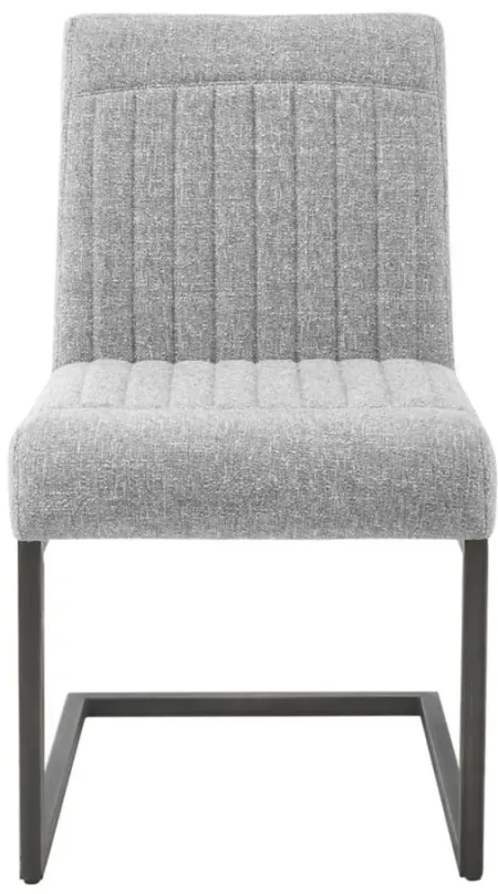 Ronan Fabric Dining Side Chair in Blazer Light Gray by New Pacific Direct