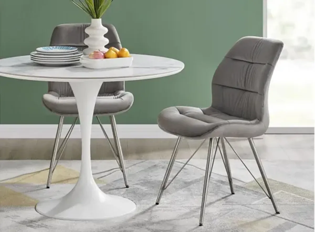 Raven Velvet Fabric Dining Side Chair