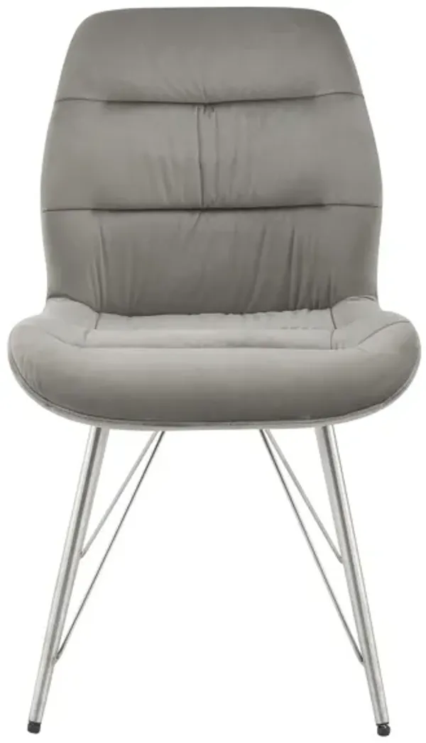 Raven Velvet Fabric Dining Side Chair