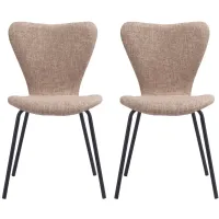Tollo Dining Chair (Set of 2) in Brown by Zuo Modern