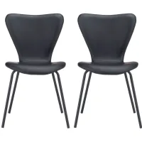 Torlo Dining Chair (Set of 2) in Black by Zuo Modern
