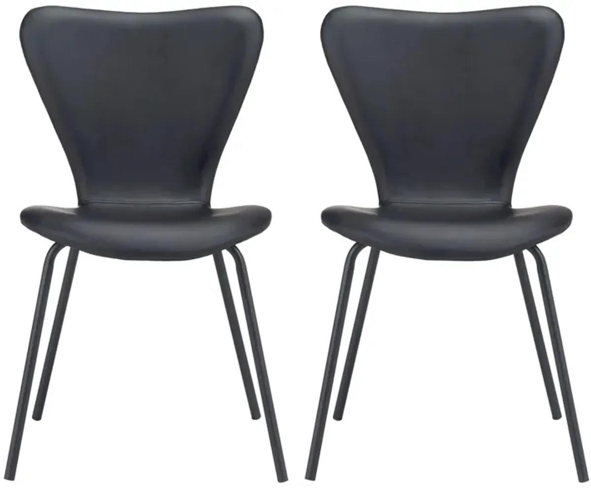 Torlo Dining Chair (Set of 2) in Black by Zuo Modern