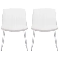Joy Dining Chair (Set of 2) in White by Zuo Modern