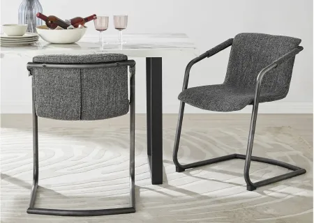 Indy Fabric Dining Side Chair in Blazer Dark Gray by New Pacific Direct