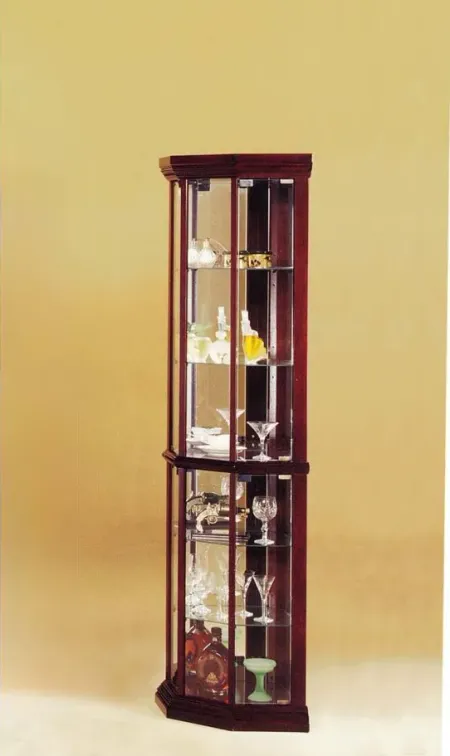 Huxley Curio Cabinet in Cherry by Acme Furniture Industry