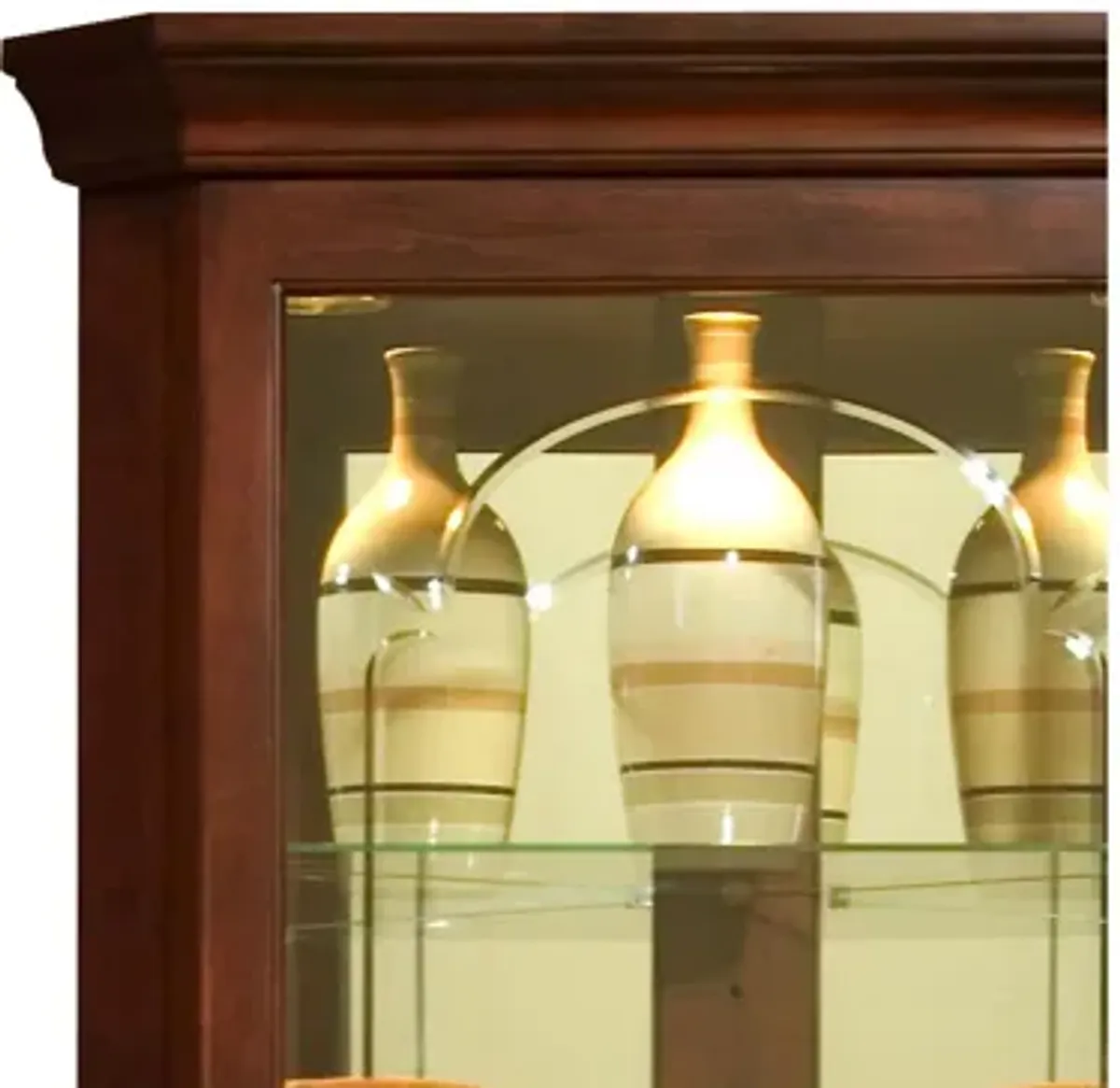 Pulaski Mirrored Corner Curio Cabinet