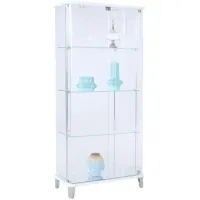 Norman Curio in Gloss White/Super White by Chintaly Imports