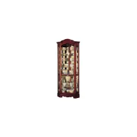 Jamestown Corner Curio Cabinet in Windsor Cherry by Howard Miller Clock