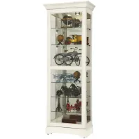 Martindale Curio Cabinet in Aged Linen by Howard Miller Clock
