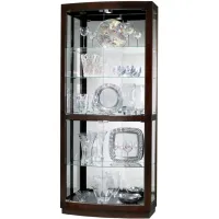 Bradington Curio Cabinet in Black Coffee by Howard Miller Clock