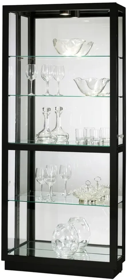 Jayden Curio Cabinet in Gloss Black by Howard Miller Clock