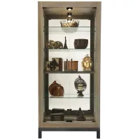 Quinn Curio Cabinet in Aged Grey by Howard Miller Clock