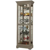 Martindale Curio Cabinet in Aged Grey by Howard Miller Clock
