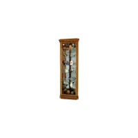 Dominic Curio Cabinet in Legacy Oak by Howard Miller Clock