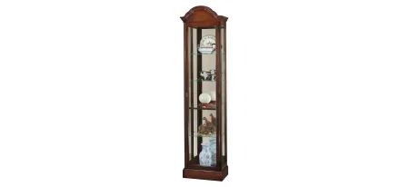 Gilmore Curio Cabinet in Windsor Cherry by Howard Miller Clock