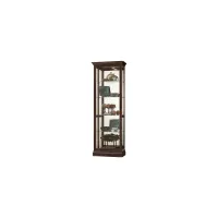 Brantley Curio Cabinet in Espresso by Howard Miller Clock