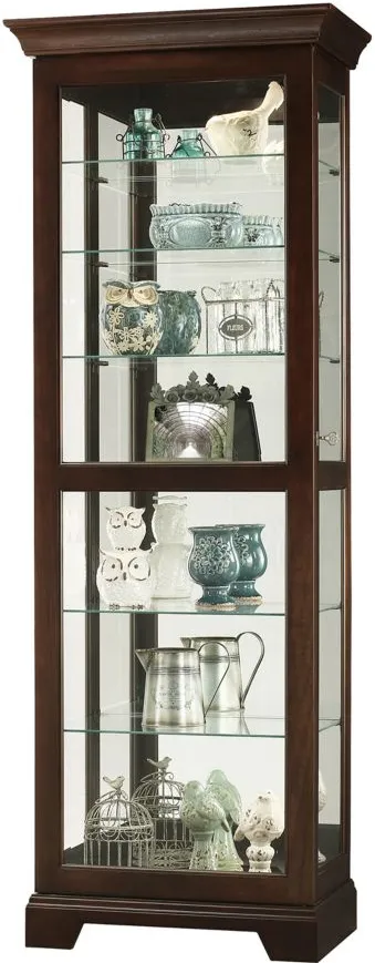 Martindale Curio Cabinet in Espresso by Howard Miller Clock