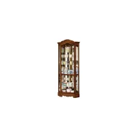 Jamestown Corner Curio Cabinet in Yorkshire Oak by Howard Miller Clock