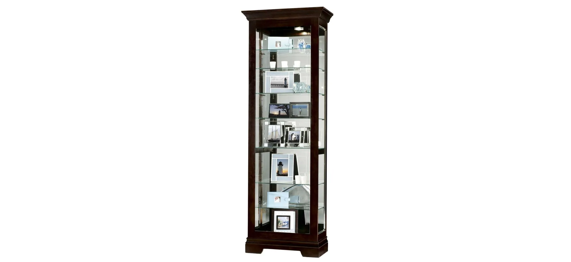 Saloman Curio Cabinet in Black Coffee by Howard Miller Clock