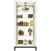 Quinn Curio Cabinet in Aged Linen by Howard Miller Clock
