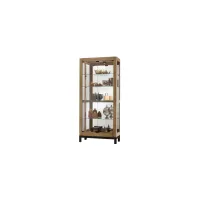 Quinn Curio Cabinet in Aged Natural by Howard Miller Clock