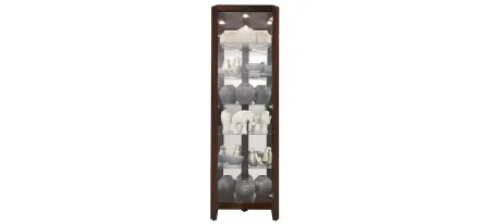 Tamsin Corner Curio Cabinet in Espresso by Howard Miller Clock