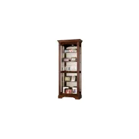 Hartland Curio Cabinet in Hampton Cherry by Howard Miller Clock