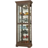 Martindale Curio Cabinet in Aged Auburn by Howard Miller Clock