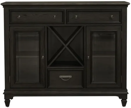 Allyson Park Buffet in Wirebrushed Black Forest by Liberty Furniture