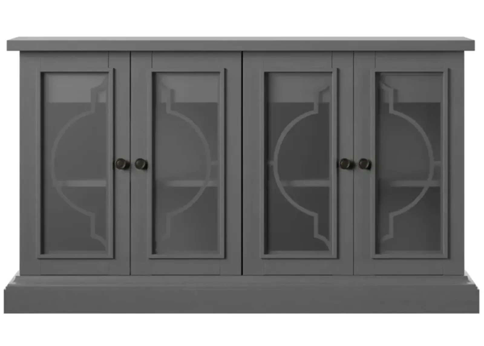 Chanel Sideboard with Frosted Glass Doors in Antique Gray by Twin-Star Intl.