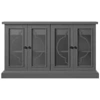 Chanel Sideboard with Frosted Glass Doors in Antique Gray by Twin-Star Intl.