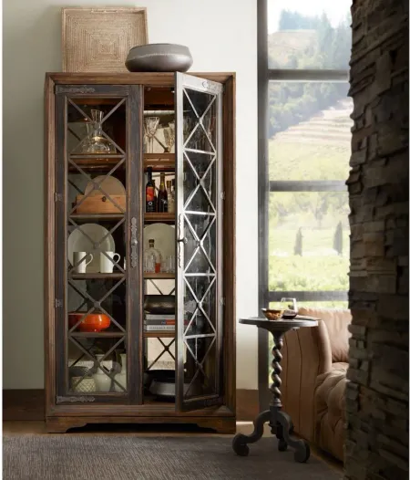 Hill Country Display Cabinet in Brown by Hooker Furniture