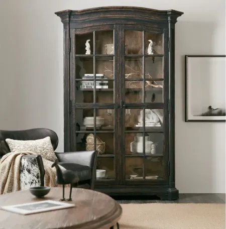 La Grange Mullins Prairie Display Cabinet in Antique Varnish by Hooker Furniture