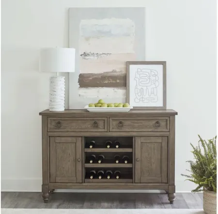 Americana Farmhouse Buffet in Dusty Taupe by Liberty Furniture