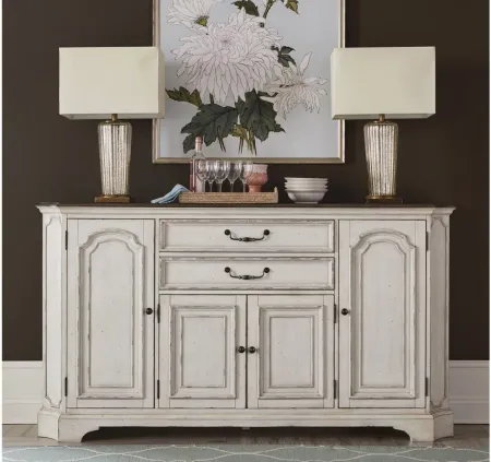 Abbey Road Hall Buffet in Porcelain White by Liberty Furniture