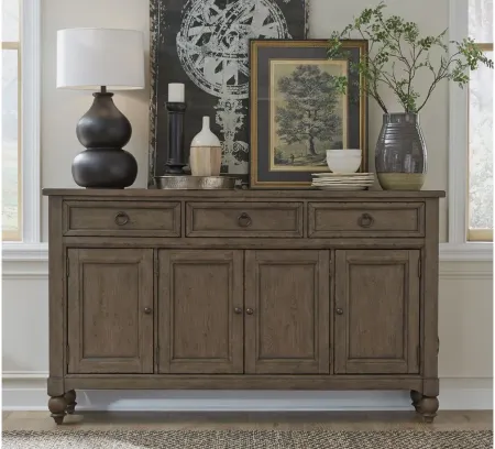 Americana Hall Buffet in Dusty Taupe/Black by Liberty Furniture