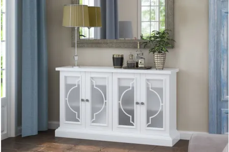 Chanel Sideboard with Frosted Glass Doors in White by Twin-Star Intl.
