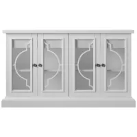 Chanel Sideboard with Frosted Glass Doors in White by Twin-Star Intl.