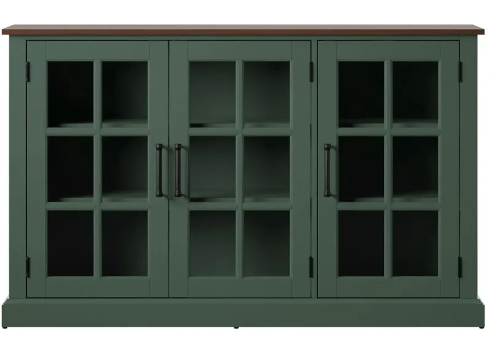 Elaine Sideboard with Glass Doors in Kale Green by Twin-Star Intl.