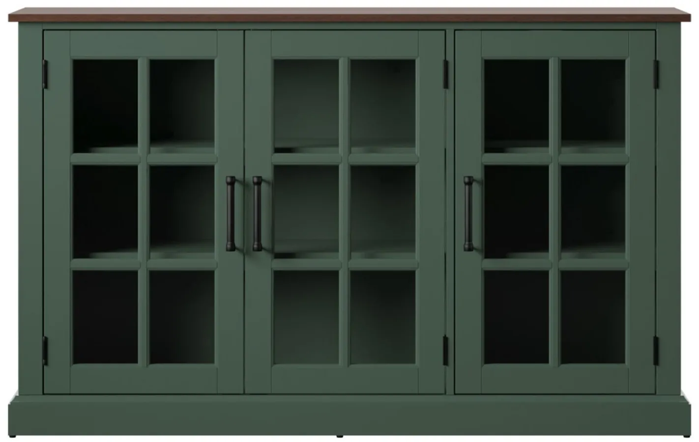 Elaine Sideboard with Glass Doors in Kale Green by Twin-Star Intl.