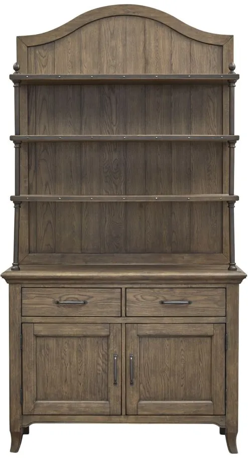 Roxbury Manor Buffet with Hutch in Homestead Brown by Magnussen Home