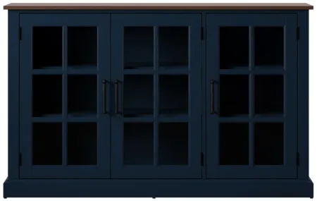 Elaine Sideboard with Glass Doors in Fontana Blue by Twin-Star Intl.