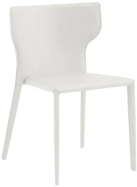 Divinia Stacking Side Chair Set of 2 in White by EuroStyle