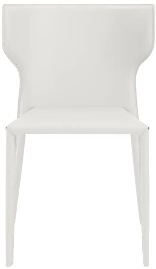 Divinia Stacking Side Chair Set of 2 in White by EuroStyle