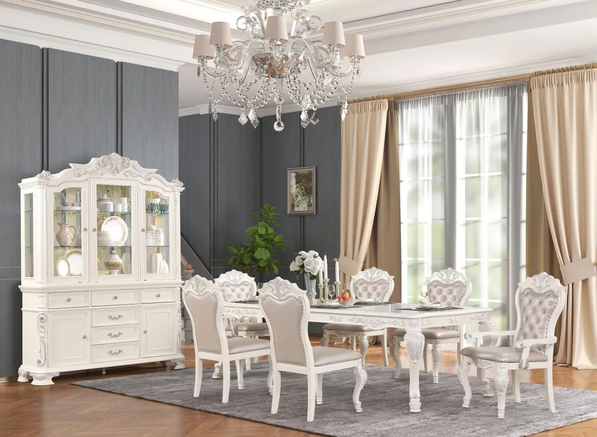 Victoria 7-pc. Dining Set in PEARL by Cosmos Furniture