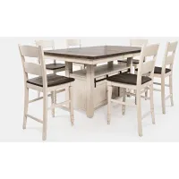 Madison County 7pc. Dining Set in Vintage White by Jofran