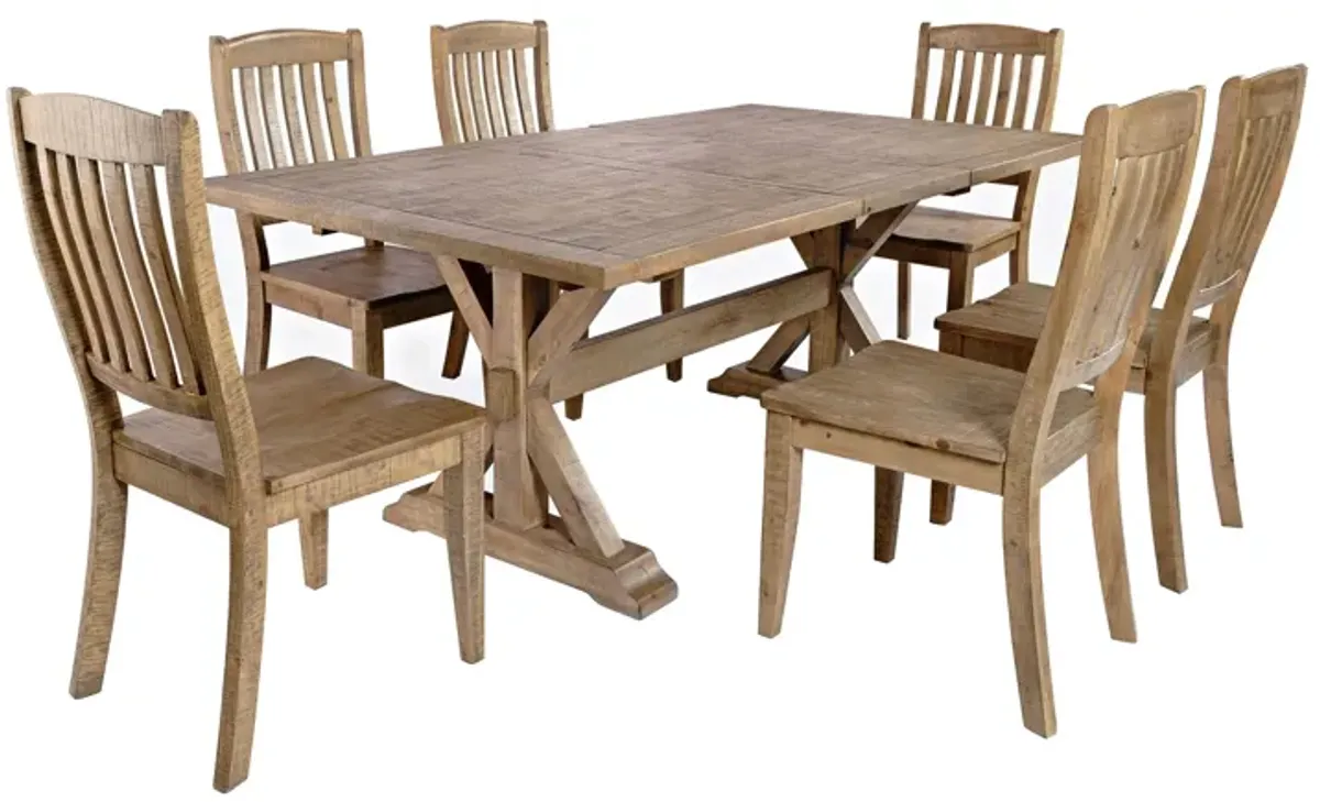 Carlyle Crossing Dining Set in Distressed Medium Brown by Jofran