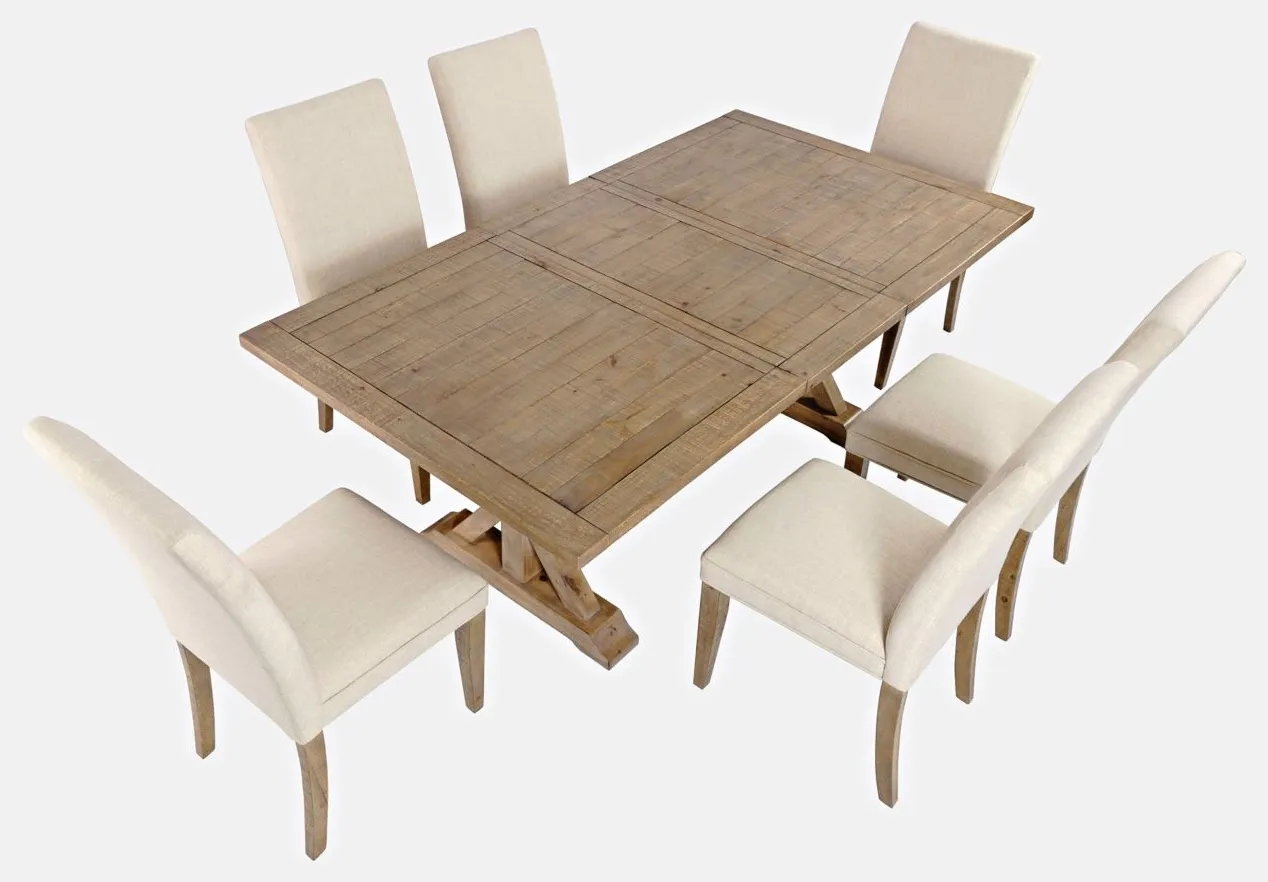 Carlyle Crossing Dining Set in Distressed Medium Brown and Cream by Jofran